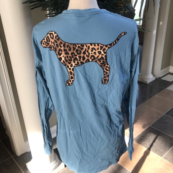 PINK Victoria's Secret Tops - Pink VS dog T-shirt long sleeves